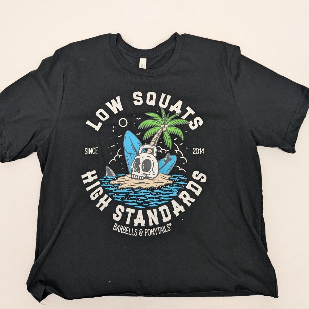 Barbells And Ponytails "Skull Island" Crop T-Shirt NEW